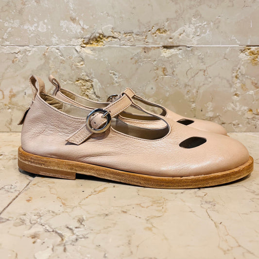 Scarpa in pelle tinta osso