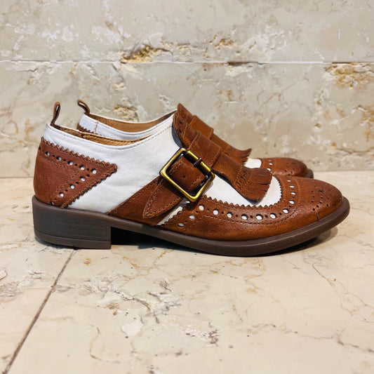 Mocassino in pelle bicolor