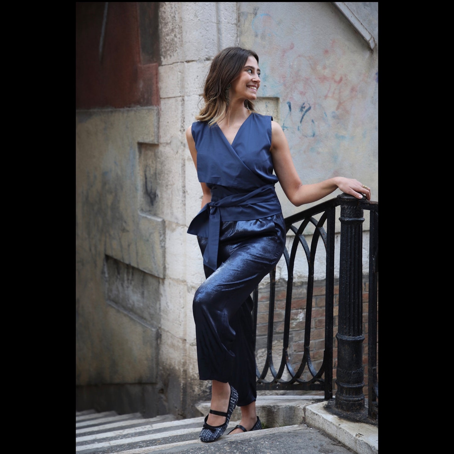 Pantaloni blu notte