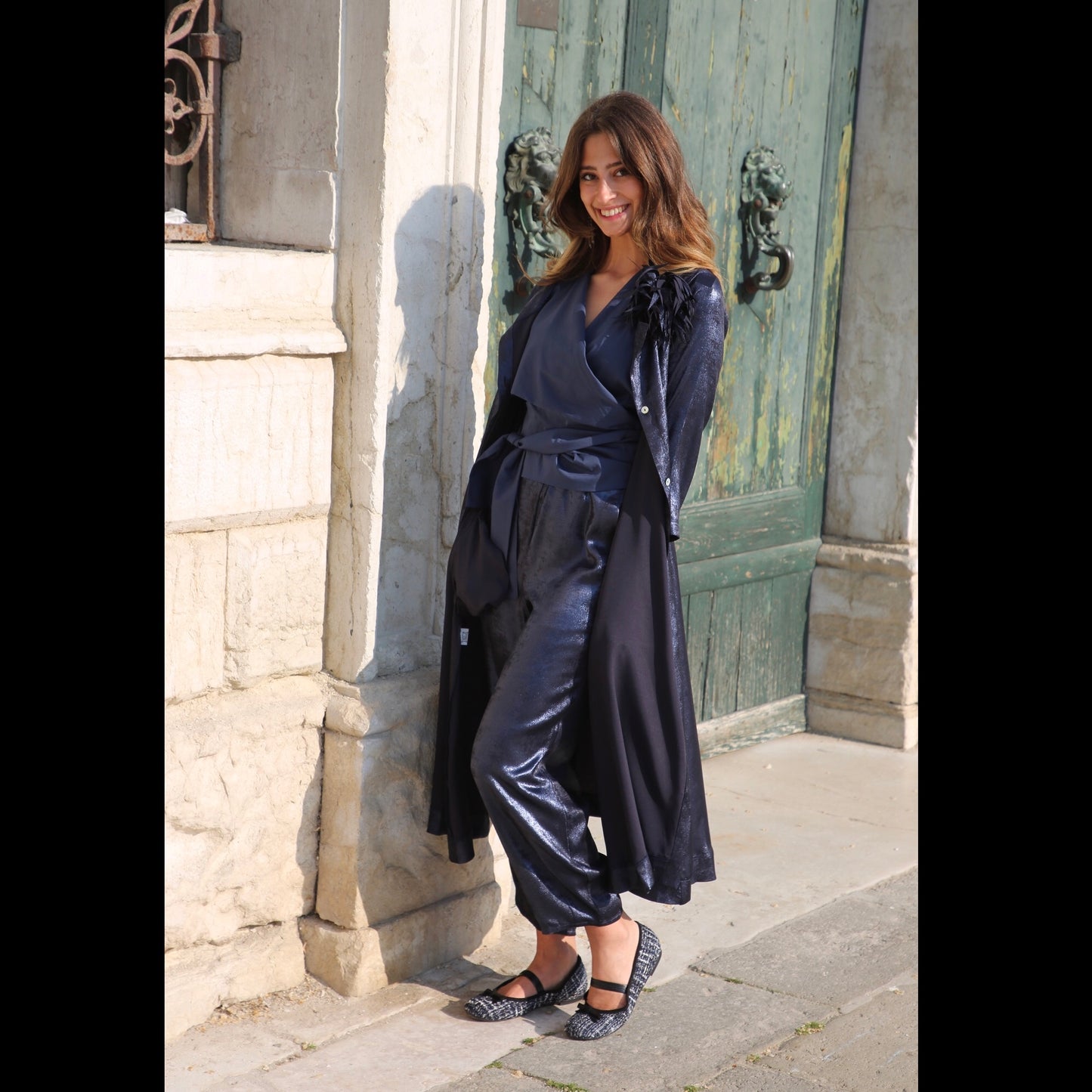 Pantaloni blu notte