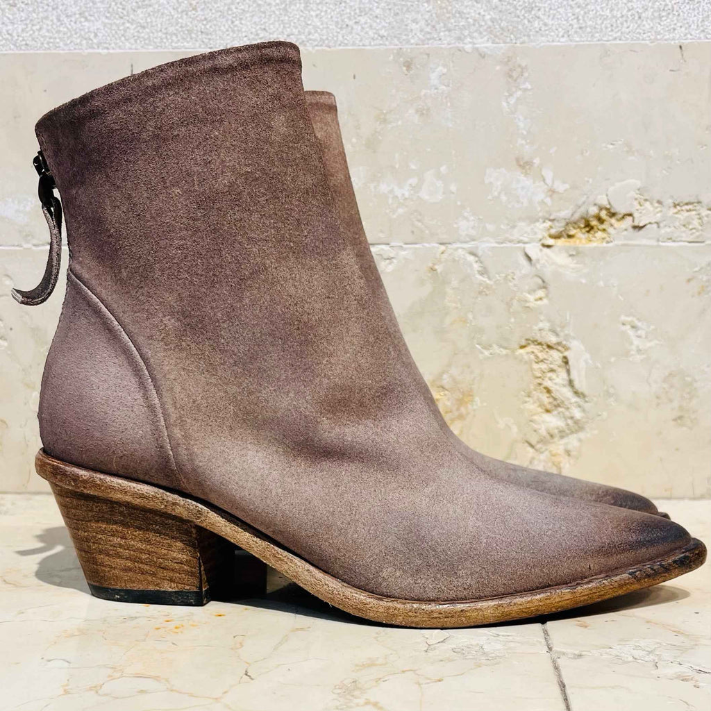 Stivaletto camoscio lavato