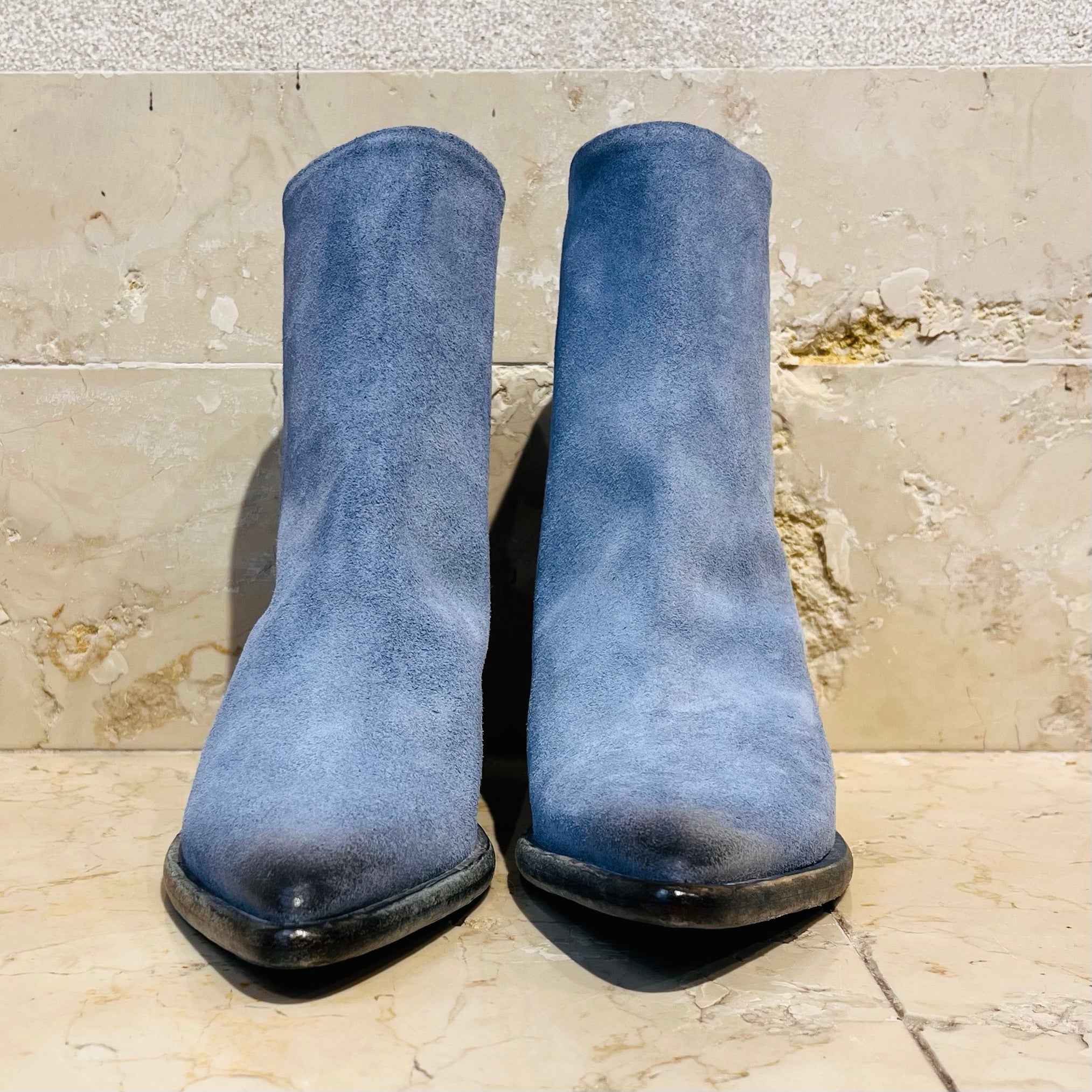 Stivaletto camoscio lavato