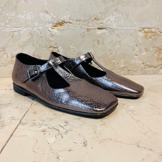 Scarpa in pelle canna di fucile