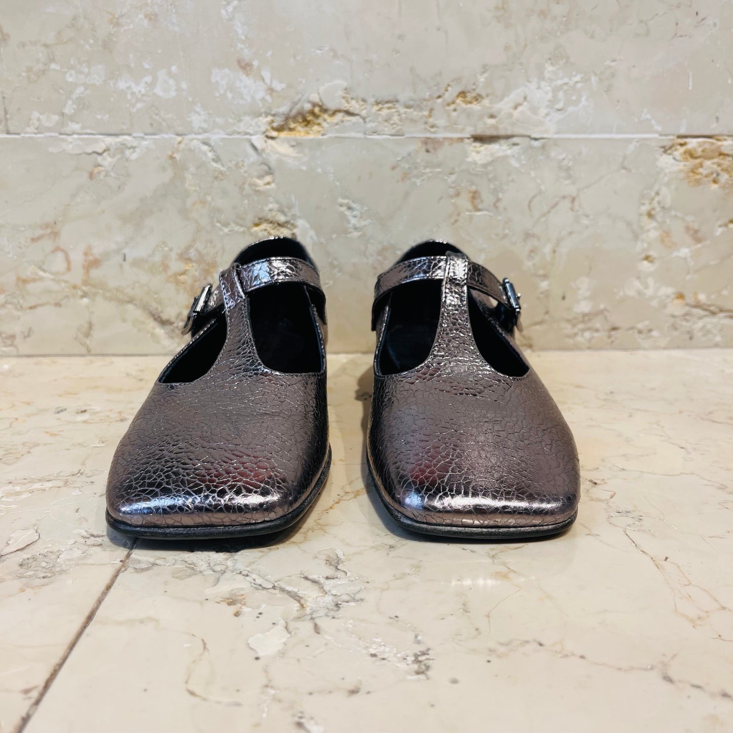 Scarpa in pelle canna di fucile
