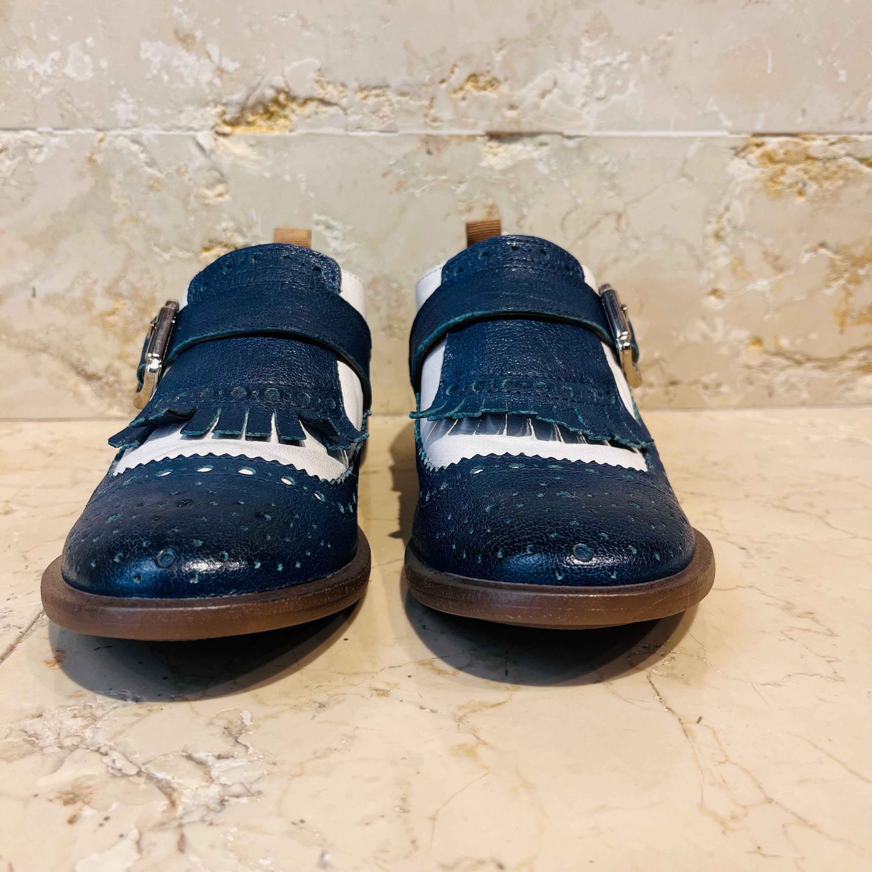 Mocassino in pelle bicolor