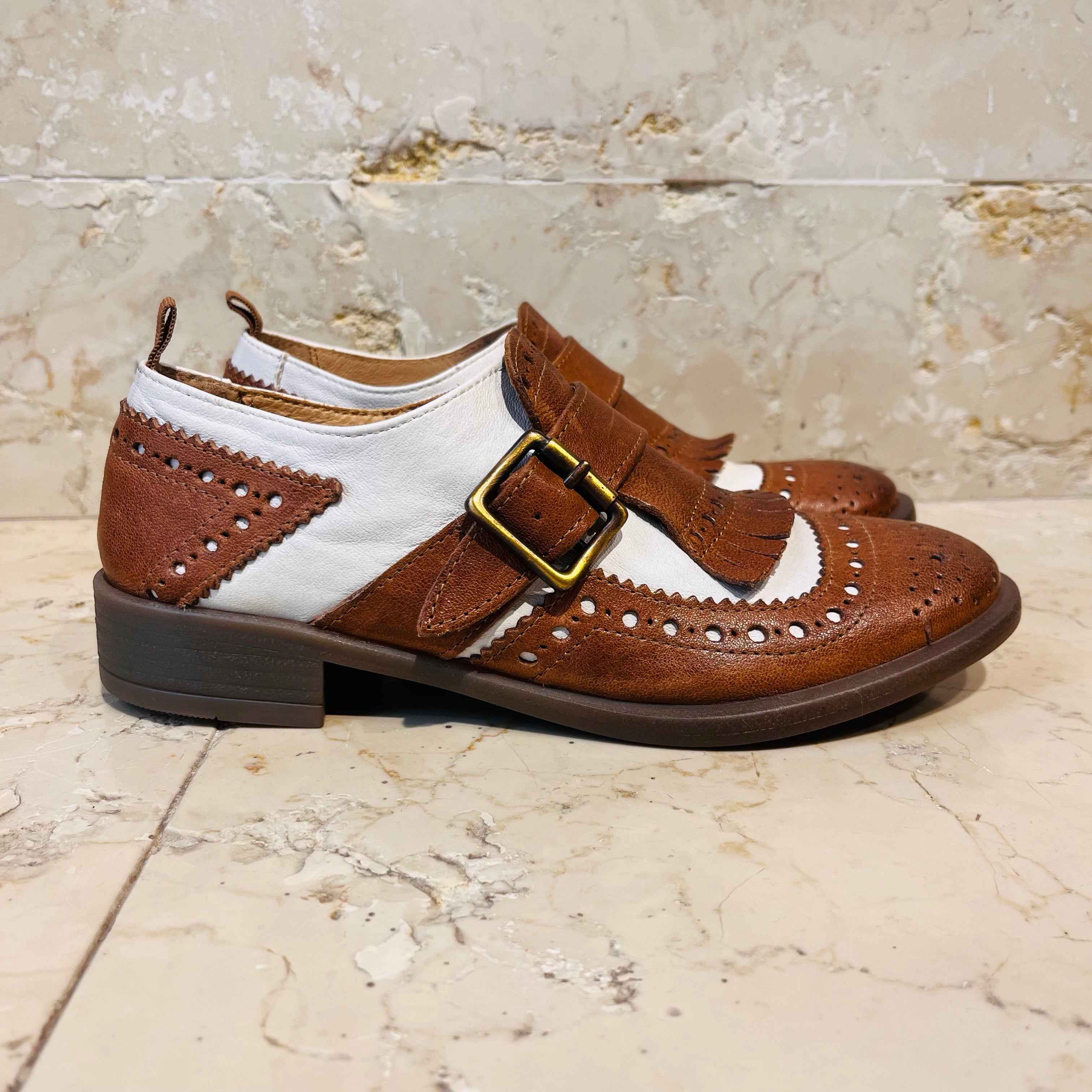 Mocassino in pelle bicolor