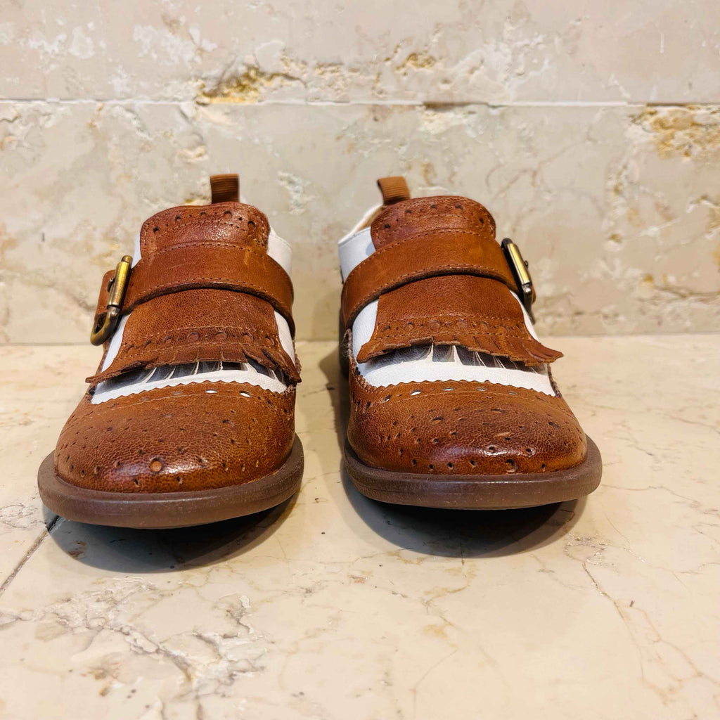 Mocassino in pelle bicolor